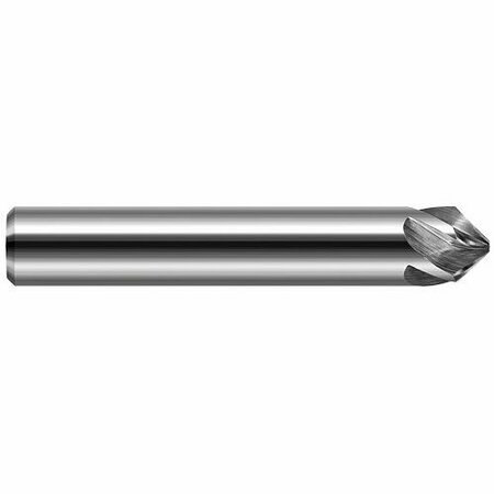 HARVEY TOOL 0.3750 in. 3/8 Shank dia x 45° per side Carbide Flat Chamfer Cutter, 5 Helical Flutes 773624